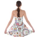 Cute Owl Bird Animal Pattern Strapless Bra Top Dress View2