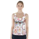 Cute Owl Bird Animal Pattern Racer Back Sports Top View1