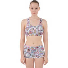 Cute Owl Bird Animal Pattern Work It Out Gym Set by Perong