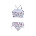 Cute Owl Bird Animal Pattern Girls  Tankini Swimsuit View2