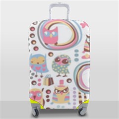 Cute Owl Bird Animal Pattern Luggage Cover (medium) by Perong