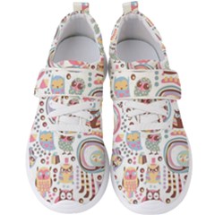 Cute Owl Bird Animal Pattern Men s Velcro Strap Shoes by Perong