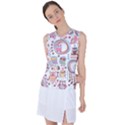 Cute Owl Bird Animal Pattern Women s Sleeveless Sports Top View1