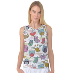 Owl Animal Bird Pattern Women s Basketball Tank Top by Perong