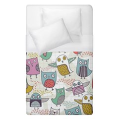 Owl Animal Bird Pattern Duvet Cover (single Size) by Perong