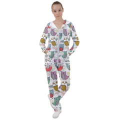 Owl Animal Bird Pattern Women s Tracksuit by Perong