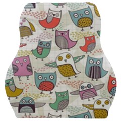 Owl Animal Bird Pattern Car Seat Velour Cushion  by Perong