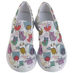 Owl Animal Bird Pattern Women s Lightweight Slip Ons by Perong