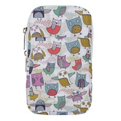 Owl Animal Bird Pattern Waist Pouch (small) by Perong