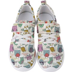 Owl Animal Bird Pattern Men s Velcro Strap Shoes by Perong