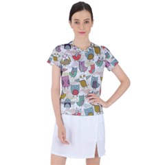 Owl Animal Bird Pattern Women s Sports Top by Perong