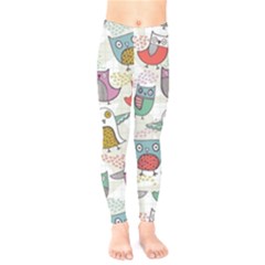 Owl Animal Bird Pattern Kids  Classic Winter Leggings