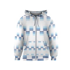 Geometric Pulse Print Design Kids  Zipper Hoodie by dflcprintsclothing