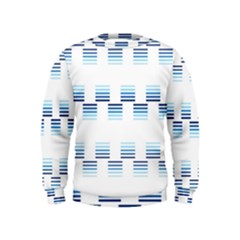 Geometric Pulse Print Design Kids  Sweatshirt by dflcprintsclothing