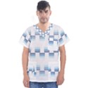 Geometric Pulse Print Design Men s V-Neck Scrub Top View1