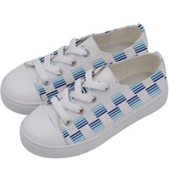 Geometric Pulse Print Design Kids  Low Top Canvas Sneakers