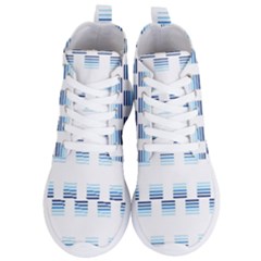 Geometric Pulse Print Design Women s Lightweight High Top Sneakers