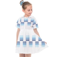 Geometric Pulse Print Design Kids  Sailor Dress by dflcprintsclothing