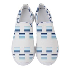 Geometric Pulse Print Design Women s Slip On Sneakers by dflcprintsclothing