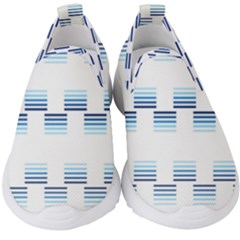 Geometric Pulse Print Design Kids  Slip On Sneakers by dflcprintsclothing