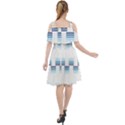 Geometric Pulse Print Design Cut Out Shoulders Chiffon Dress View2