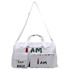 America  I Am Race Sports Gym Duffle Bag With Shoe Compartment by RiverRootz