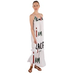 America  I Am Race Cami Maxi Ruffle Chiffon Dress by RiverRootz