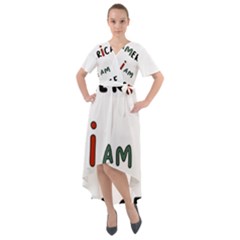 America  I Am Race Front Wrap High Low Dress by RiverRootz