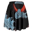 Night In The Ocean Red Waves Art Moon Dark Japanese Wave High Waist Skirt View2