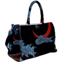 Night In The Ocean Red Waves Art Moon Dark Japanese Wave Duffel Travel Bag View2