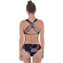 Night In The Ocean Red Waves Art Moon Dark Japanese Wave Criss Cross Bikini Set View2