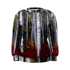 White Birch Trees Autumn Women s Sweatshirt