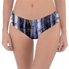 White Birch Trees Autumn Reversible Classic Bikini Bottoms by Perong