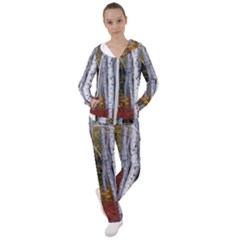 White Birch Trees Autumn Women s Tracksuit by Perong