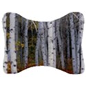 White Birch Trees Autumn Velour Seat Head Rest Cushion View1