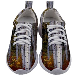 White Birch Trees Autumn Kids Athletic Shoes by Perong