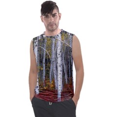 White Birch Trees Autumn Men s Regular Tank Top by Perong