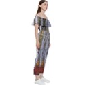 White Birch Trees Autumn Bardot Ruffle jumpsuit View3