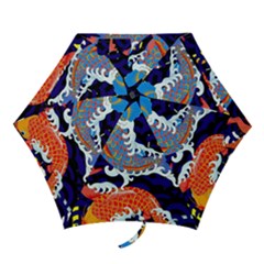 Koi Fish Traditional Japanese Art Mini Folding Umbrellas by Perong