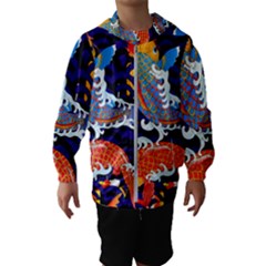 Koi Fish Traditional Japanese Art Kids  Hooded Windbreaker