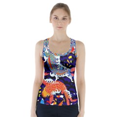 Koi Fish Traditional Japanese Art Racer Back Sports Top by Perong