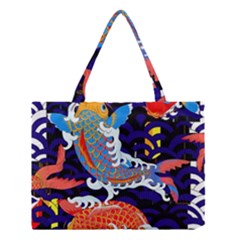 Koi Fish Traditional Japanese Art Medium Tote Bag by Perong