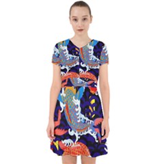 Koi Fish Traditional Japanese Art Adorable In Chiffon Dress by Perong