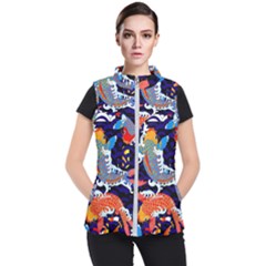 Koi Fish Traditional Japanese Art Women s Puffer Vest