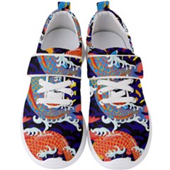 Koi Fish Traditional Japanese Art Men s Velcro Strap Shoes by Perong