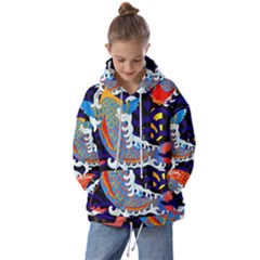 Koi Fish Traditional Japanese Art Kids  Oversized Hoodie