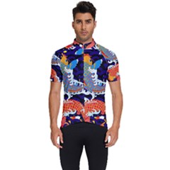 Koi Fish Traditional Japanese Art Men s Short Sleeve Cycling Jersey by Perong