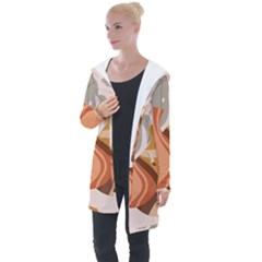 Vases Art Plant Boho Bohemian Longline Hooded Cardigan by Perong