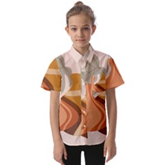 Vases Art Plant Boho Bohemian Kids  Short Sleeve Shirt by Perong