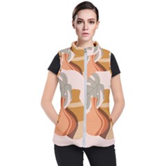 Vases Art Plant Boho Bohemian Women s Puffer Vest